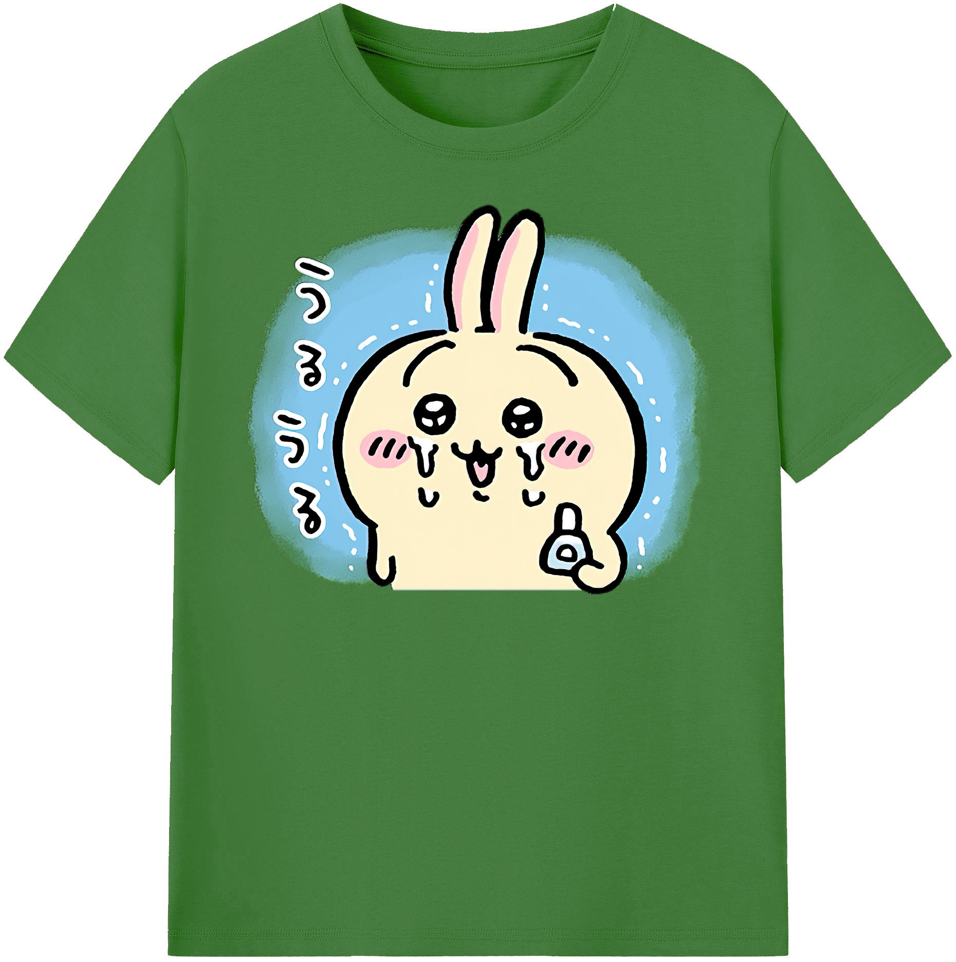 （画像用） ちいかわ うさぎ Chii-kawa usagi レディースカジュアルプリントTシャツ（綿100％）